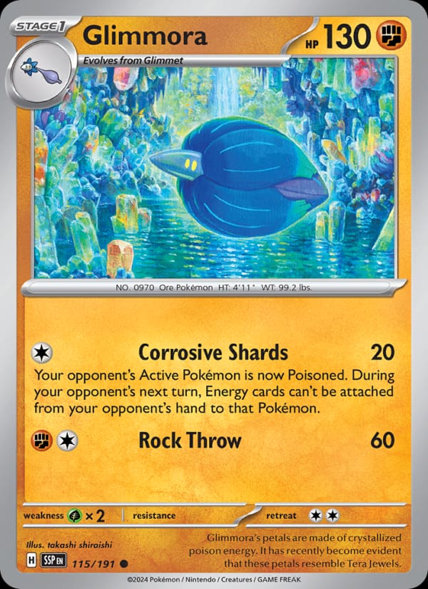 Glimmora 115/191 Surging Sparks Pokémon card