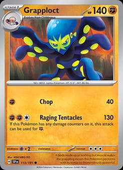 Grapploct 113/191 Common – Surging Sparks Pokémon card