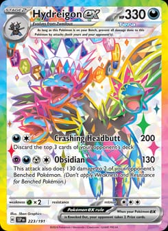 Hydreigon ex 223/191 Ultra Rare – Surging Sparks Pokémon card