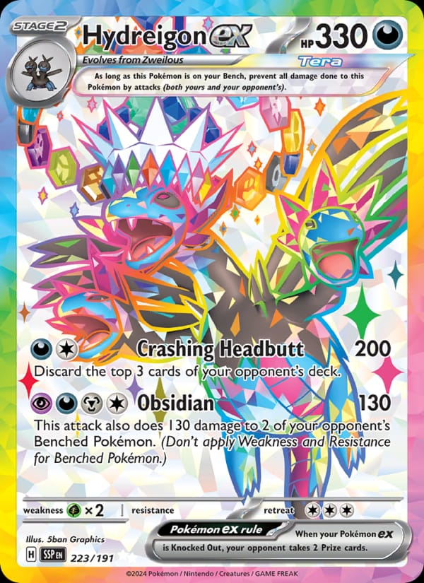 Hydreigon ex 223/191 Surging Sparks Pokémon card