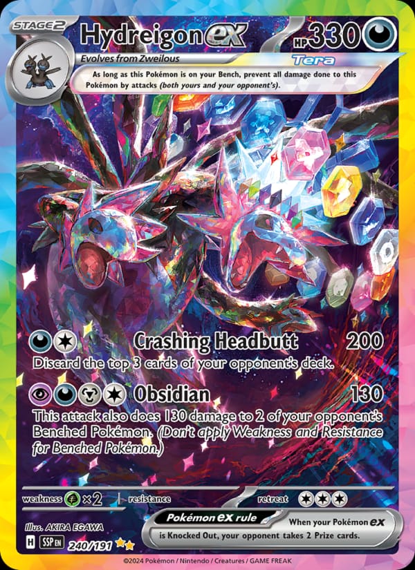 Hydreigon ex 240/191 Surging Sparks Pokémon card