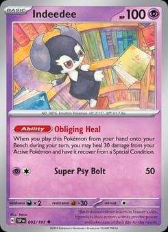 Indeedee 093/191 Uncommon – Surging Sparks Pokémon card
