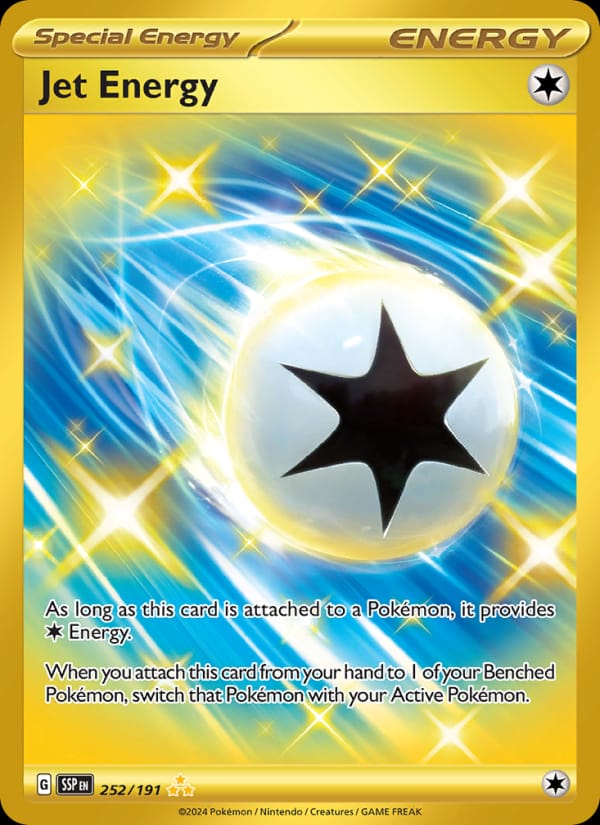 Jet Energy 252/191 Surging Sparks Pokémon card