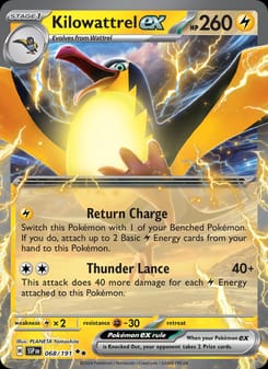 Kilowattrel ex 068/191 Double Rare – Surging Sparks Pokémon card