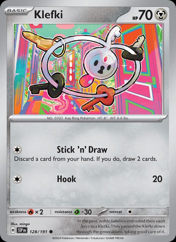 Klefki 128/191 Surging Sparks Pokémon card