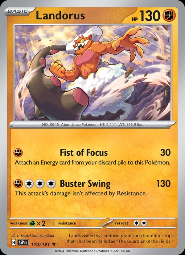 Landorus 110/191 Surging Sparks Pokémon card