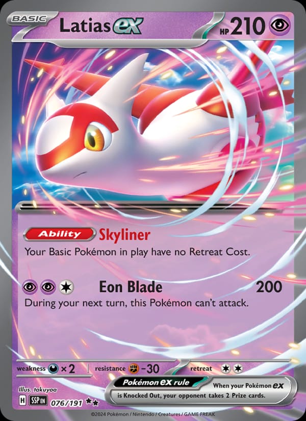Latias ex 076/191 Surging Sparks Pokémon card