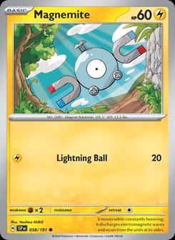 Magnemite 058/191 Common – Surging Sparks Pokémon card