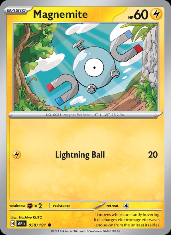 Magnemite 058/191 Surging Sparks Pokémon card