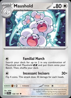 Maushold 158/191 Uncommon – Surging Sparks Pokémon card