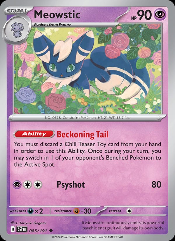 Meowstic 085/191 Surging Sparks Pokémon card