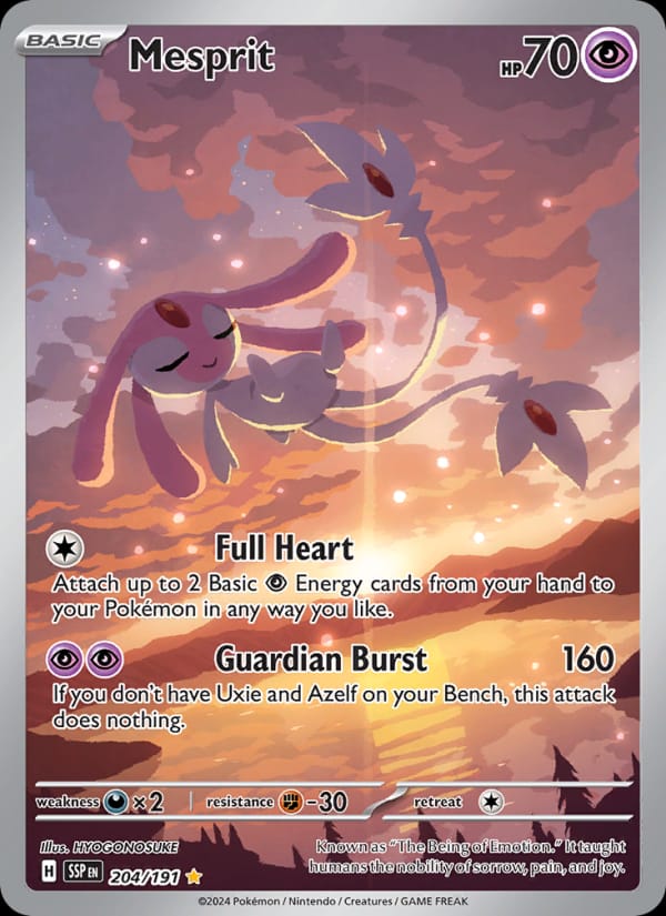 Mesprit 204/191 Surging Sparks Pokémon card