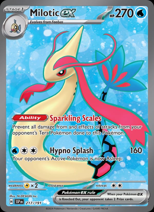 Milotic ex 217/191 Surging Sparks Pokémon card