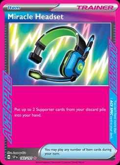 Miracle Headset 183/191 ACE SPEC Rare – Surging Sparks Pokémon card