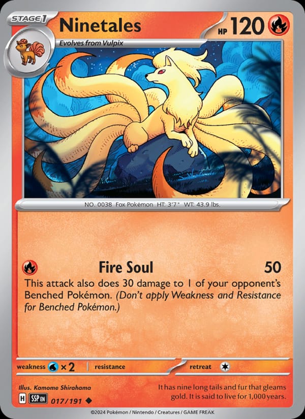 Ninetales 017/191 Surging Sparks Pokémon card
