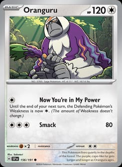 Oranguru 156/191 Common – Surging Sparks Pokémon card