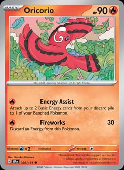 Oricorio 026/191 Common – Surging Sparks Pokémon card