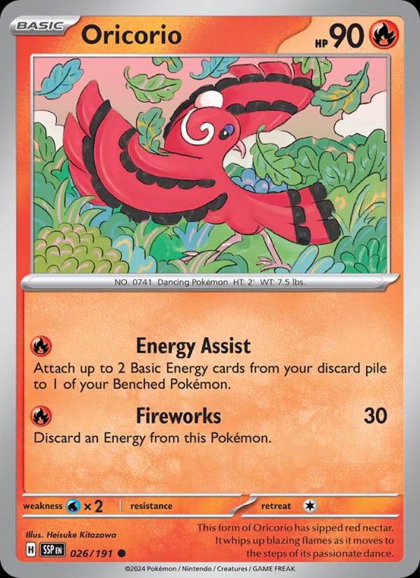 Oricorio 026/191 Surging Sparks Pokémon card