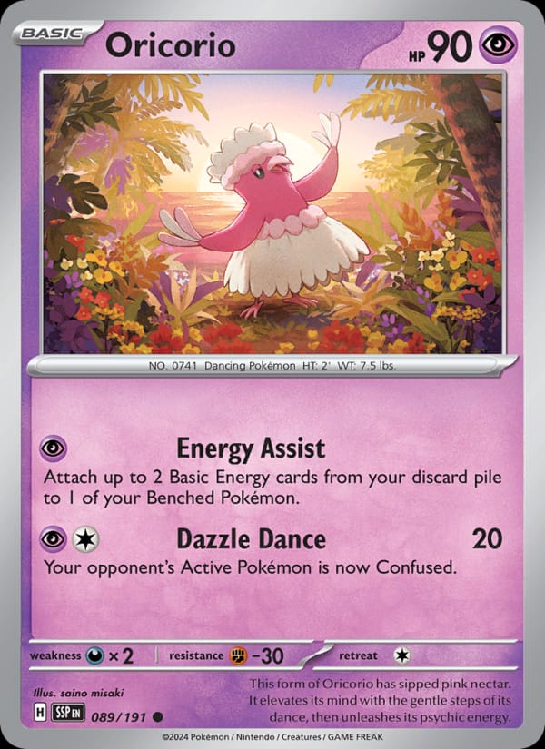Oricorio 089/191 Surging Sparks Pokémon card