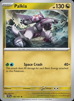 Palkia 136/191 Rare – Surging Sparks Pokémon card