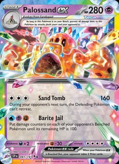 Palossand ex 091/191 Double Rare – Surging Sparks Pokémon card