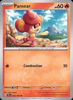 Pansear 022/191 Common – Surging Sparks Pokémon card