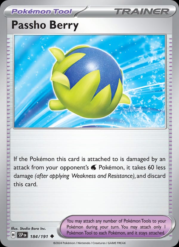 Passho Berry 184/191 Surging Sparks Pokémon card