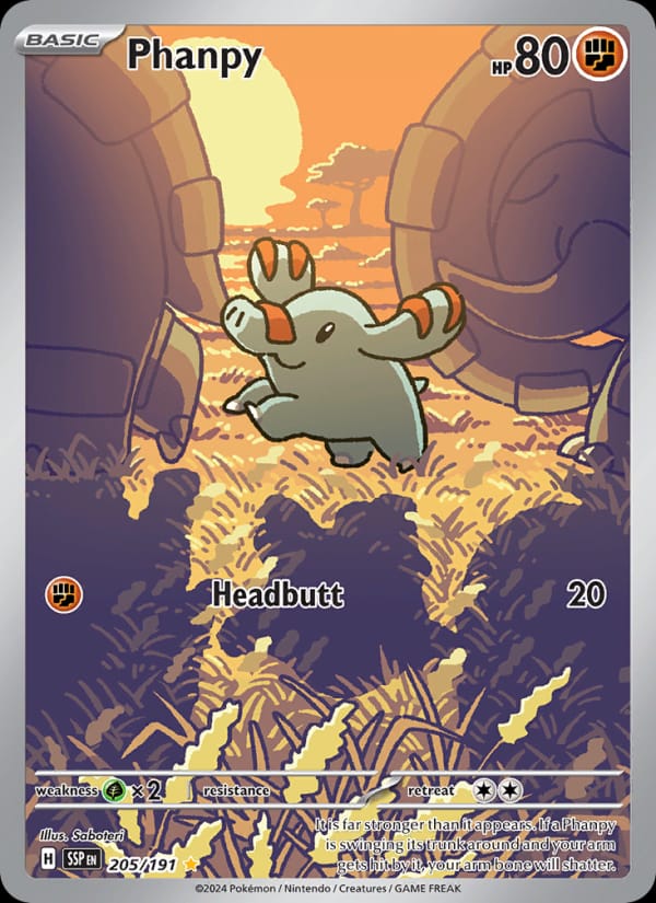 Phanpy 205/191 Surging Sparks Pokémon card