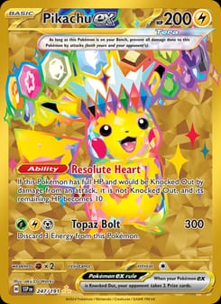 Pikachu ex 247/191 Hyper Rare – Surging Sparks Pokémon card
