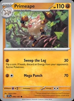 Primeape 099/191 Common – Surging Sparks Pokémon card