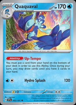 Quaquaval 052/191 Uncommon – Surging Sparks Pokémon card