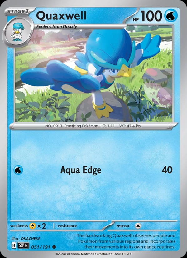 Quaxwell 051/191 Surging Sparks Pokémon card