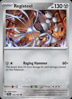 Registeel 125/191 Uncommon – Surging Sparks Pokémon card