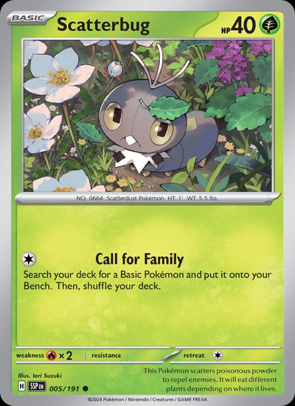 Scatterbug 005/191 Surging Sparks Pokémon card