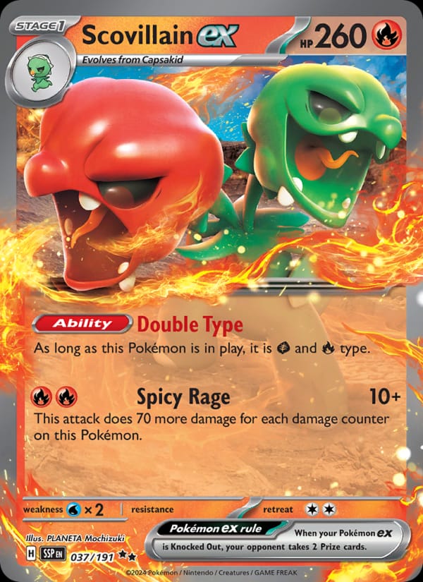 Scovillain ex 037/191 Surging Sparks Pokémon card