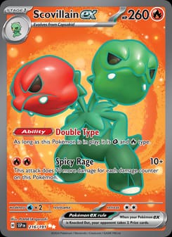 Scovillain ex 216/191 Ultra Rare – Surging Sparks Pokémon card