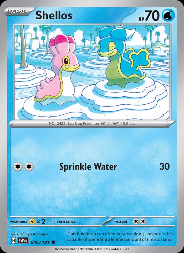 Shellos 046/191 Surging Sparks Pokémon card