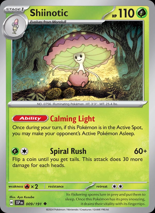 Shiinotic 009/191 Surging Sparks Pokémon card