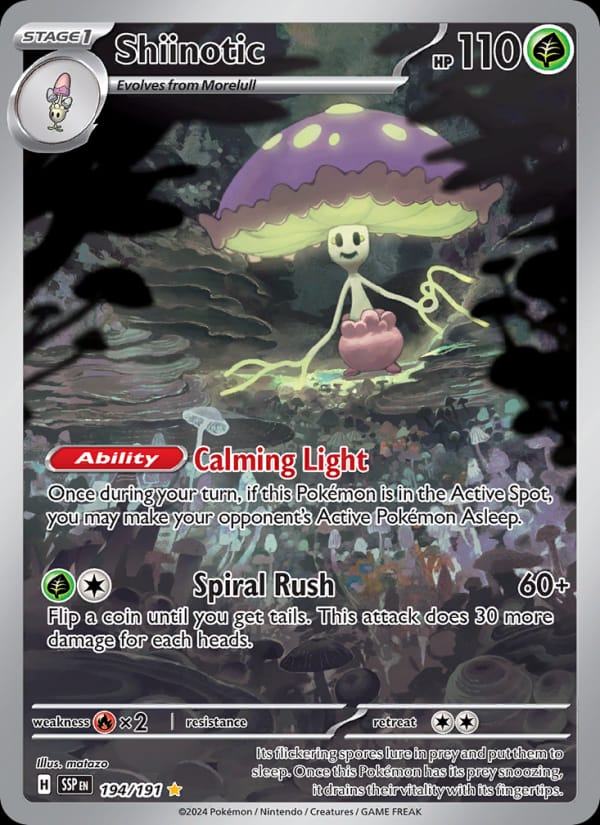 Shiinotic 194/191 Surging Sparks Pokémon card