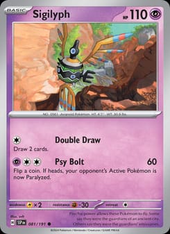 Sigilyph 081/191 Common – Surging Sparks Pokémon card