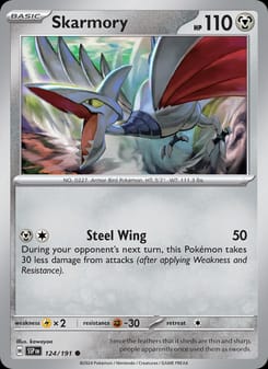 Skarmory 124/191 Common – Surging Sparks Pokémon card