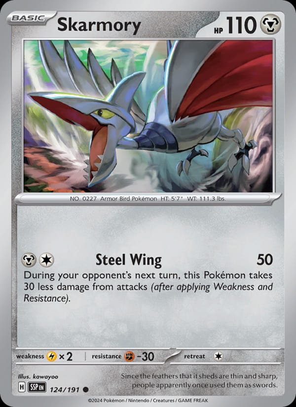 Skarmory 124/191 Surging Sparks Pokémon card