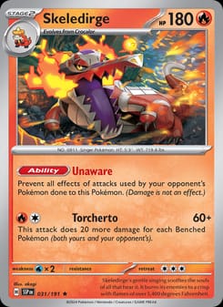 Skeledirge 031/191 Rare – Surging Sparks Pokémon card