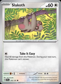 Slakoth 145/191 Common – Surging Sparks Pokémon card