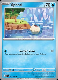 Spheal 043/191 Common – Surging Sparks Pokémon card