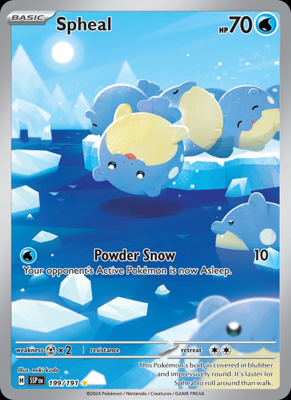 Spheal 199/191 Surging Sparks Pokémon card