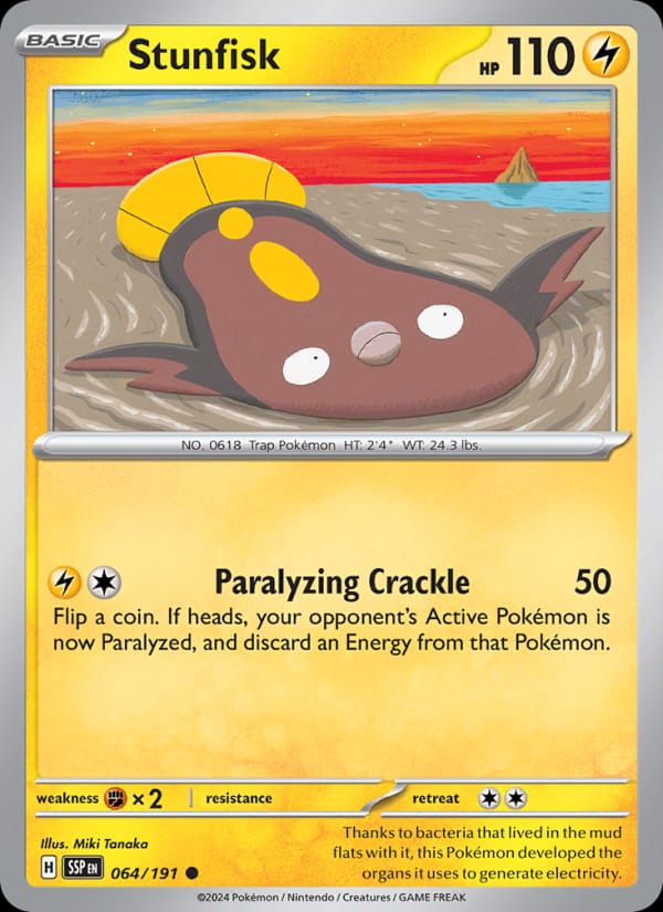 Stunfisk 064/191 Surging Sparks Pokémon card