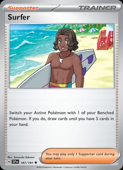 Surfer 187/191 Uncommon – Surging Sparks Pokémon card