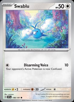 Swablu 148/191 Common – Surging Sparks Pokémon card