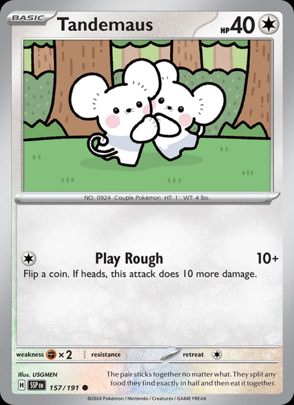Tandemaus 157/191 Surging Sparks Pokémon card